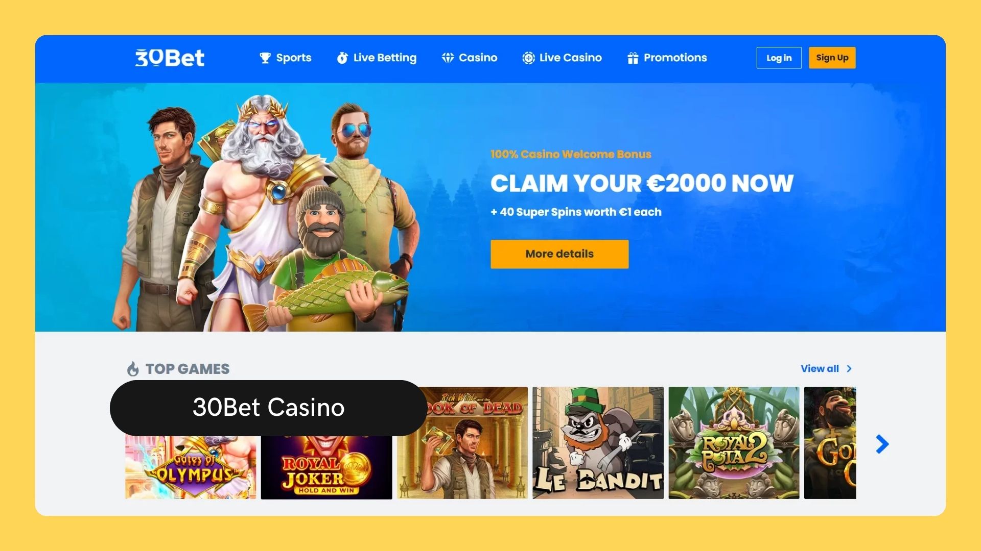 De 30Bet Casino-ervaring uitpakken 