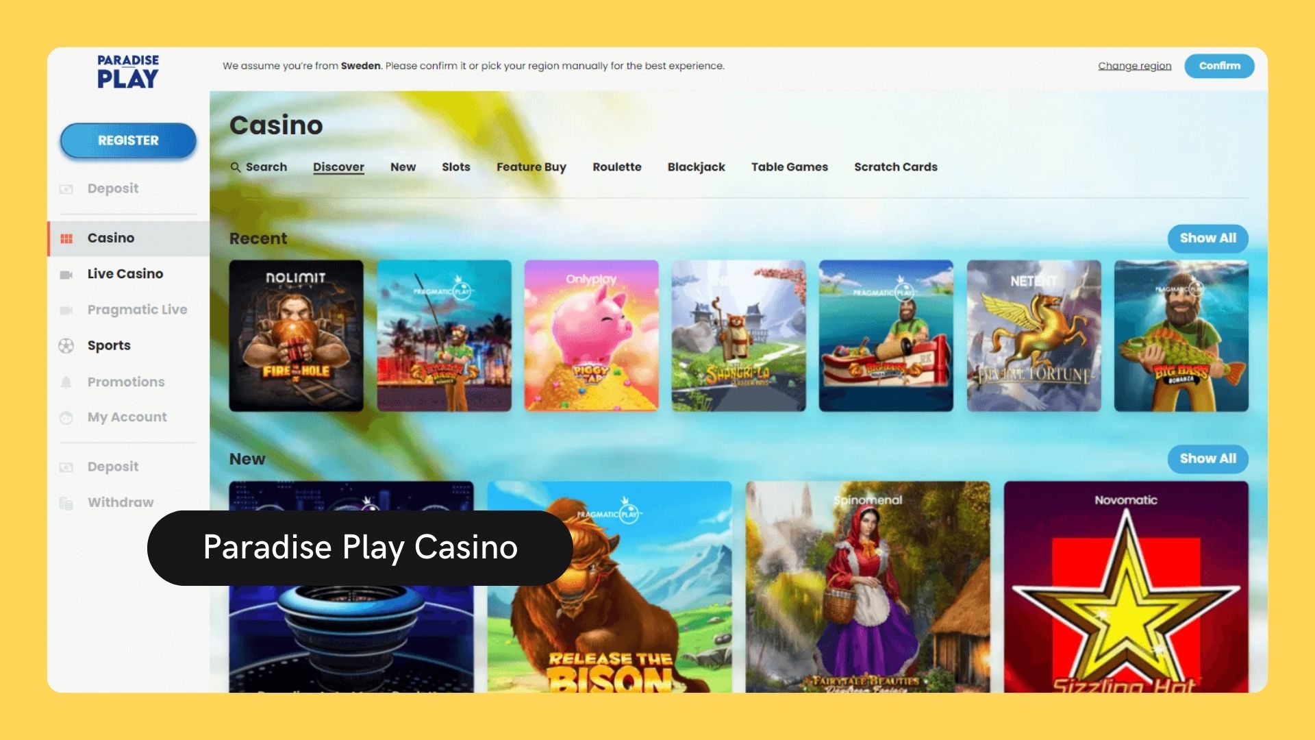Onthulling van Paradise Play’s Casino Realm