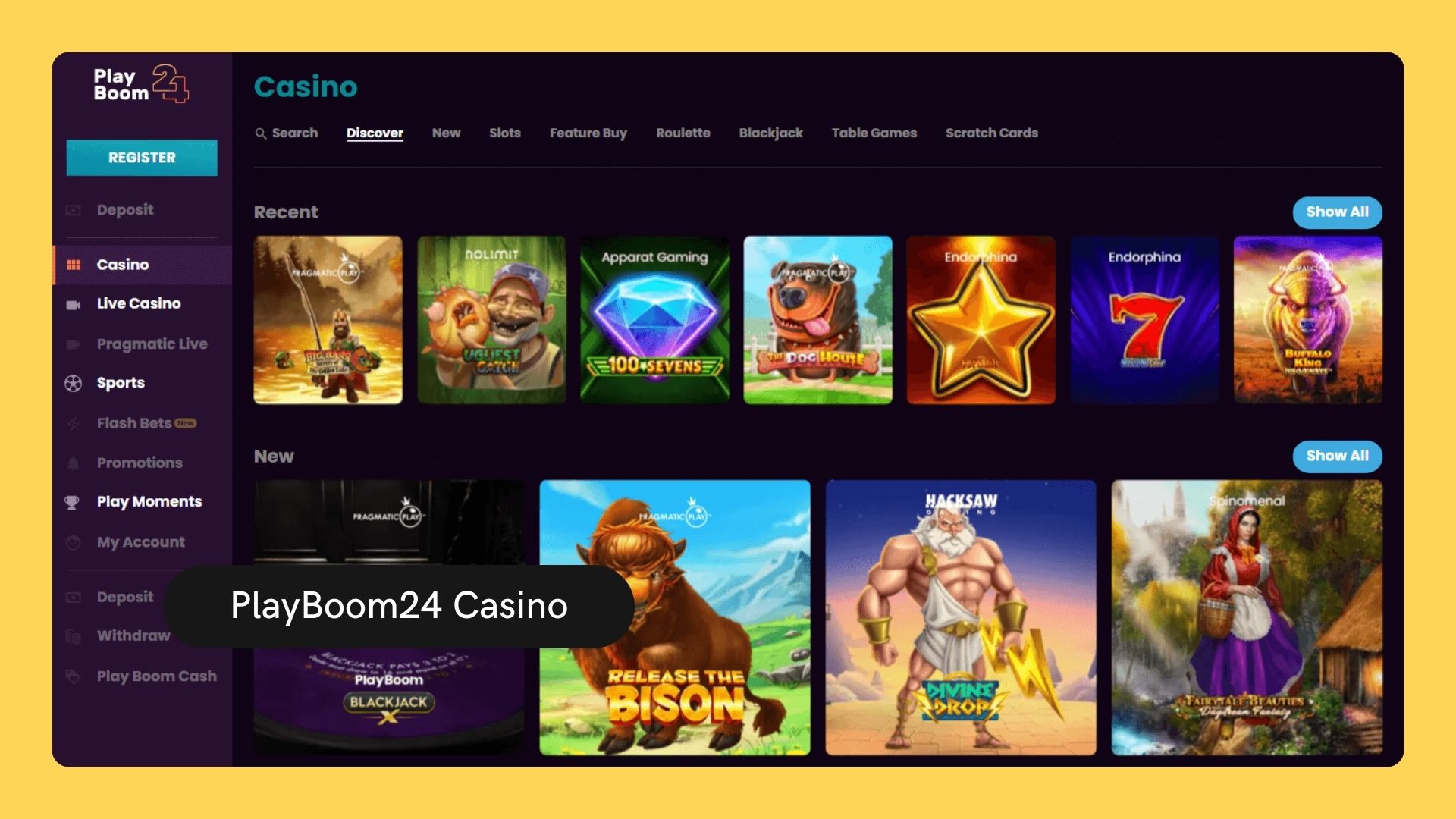 PlayBoom24 Casino Bespreking – Een betoverend amusement wacht op je